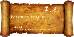 Patzauer Attila névjegykártya