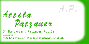 attila patzauer business card